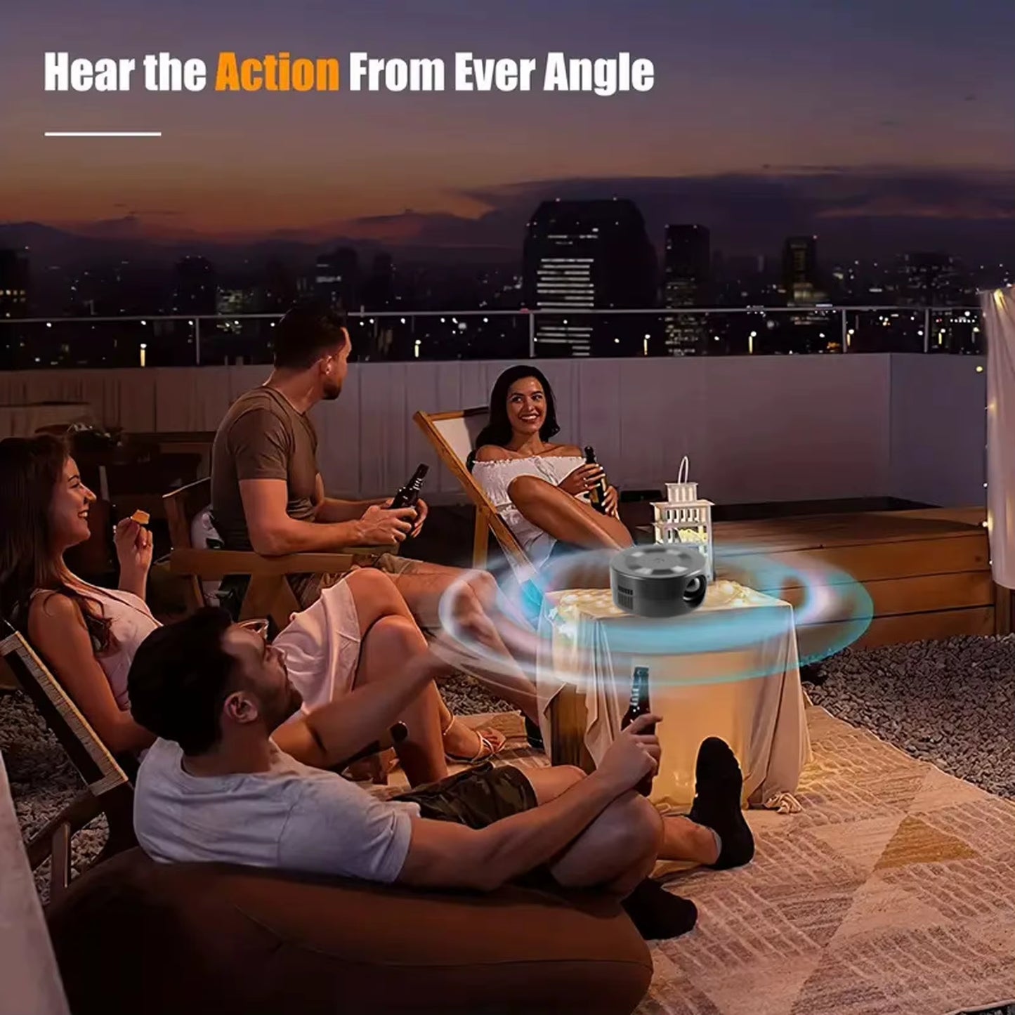 Glowview™ Mini LED Projector – Big Screen Magic in the Palm of Your Hand